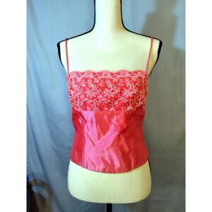 Vintage City Triangles Pink Corset Style Tank Top